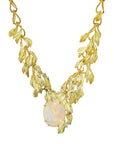 Australian Opal and Diamond Yellow Gold Estate Necklace Necklaces Estate & Vintage