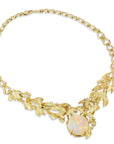 Australian Opal and Diamond Yellow Gold Estate Necklace Necklaces Estate & Vintage