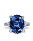 7.89 Carat Iolite and Diamond Ring Rings H&H Jewels