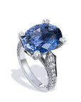 7.89 Carat Iolite and Diamond Ring Rings H&H Jewels