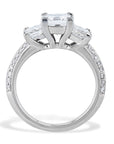 Platinum 3 Princess Cut Diamond Engagement Ring Rings H&H Jewels
