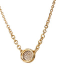 Oval Shape Pave Diamond Necklace Necklaces Curated by H