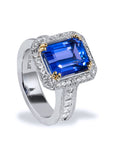4.91 Carat Tanzanite Diamond Ring Rings H&H Jewels