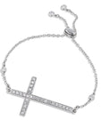 Pave Diamond Cross Bracelet Bracelets H&H Jewels