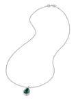 Colombian Emerald White Gold Diamond Pendant Necklace Necklaces H&H Jewels