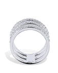3 Band Pave Diamond White Gold Ring Rings Curated by H