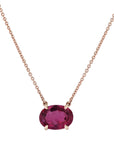 Pink Tourmaline Rose Gold Pendant Necklace Necklaces H&H Jewels
