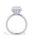 3.82 Carat Round Diamond Platinum Engagement Ring Rings H&H Jewels
