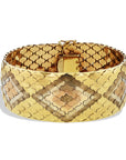 18kt White, Yellow and Rose Gold Italian Estate Bracelet Bracelets Estate & Vintage