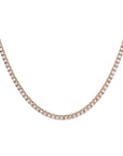 18kt Rose Gold Diamond Tennis Necklace Necklaces H&H Jewels