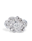 1950's Diamond White Gold Estate Ring Rings Estate & Vintage