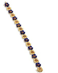 Ruby Yellow Gold Royal Blue Enamel Estate Bracelet Bracelets Estate & Vintage