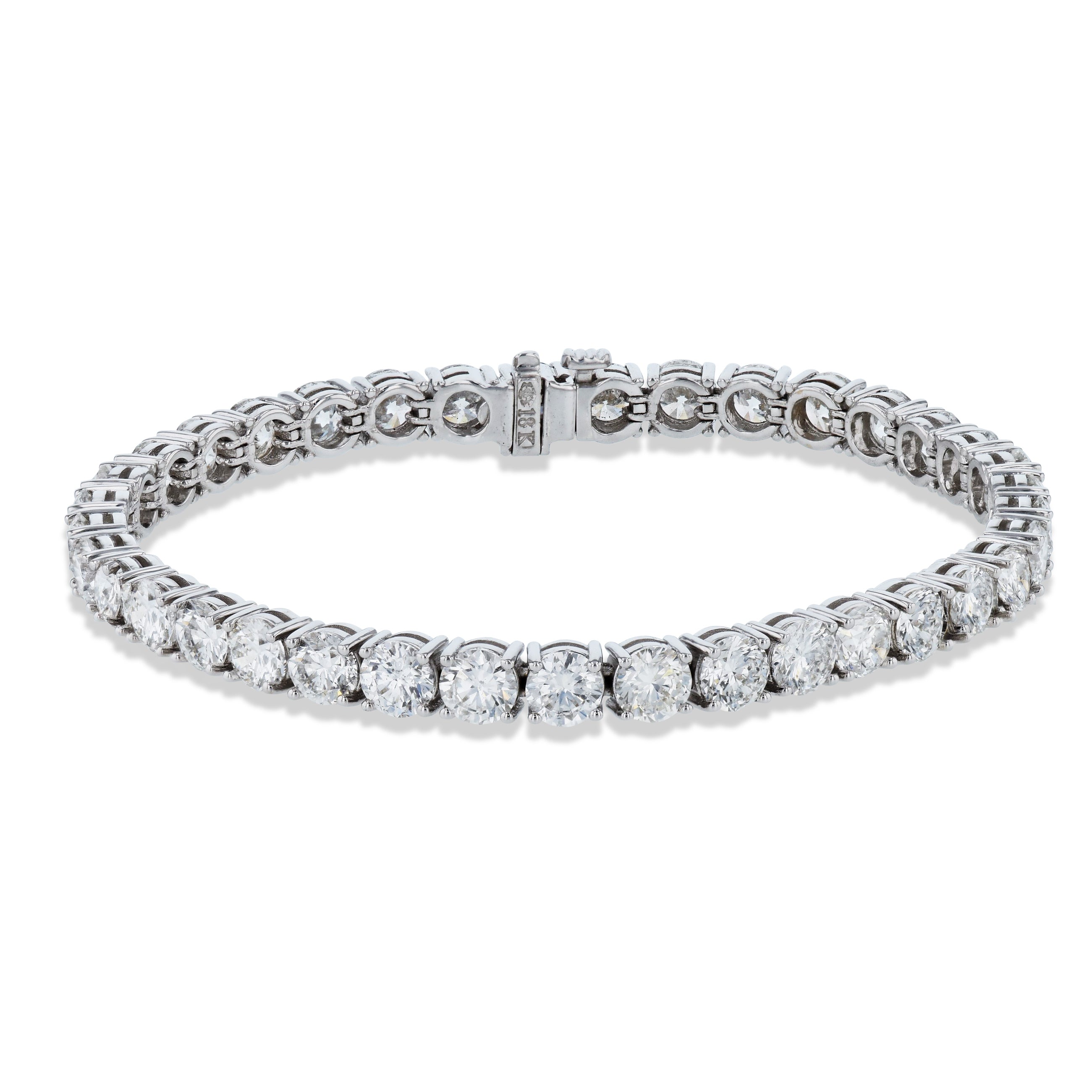 Diamond White Gold Tennis Bracelet Bracelets H&amp;H Jewels