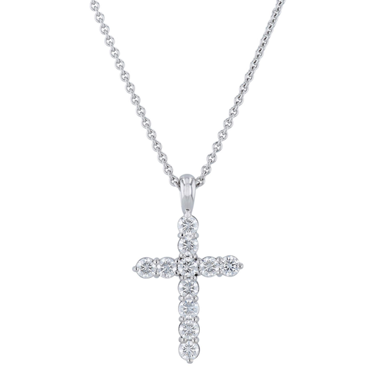 Diamond Cross Pendant White Gold Necklace Necklaces H&H Jewels