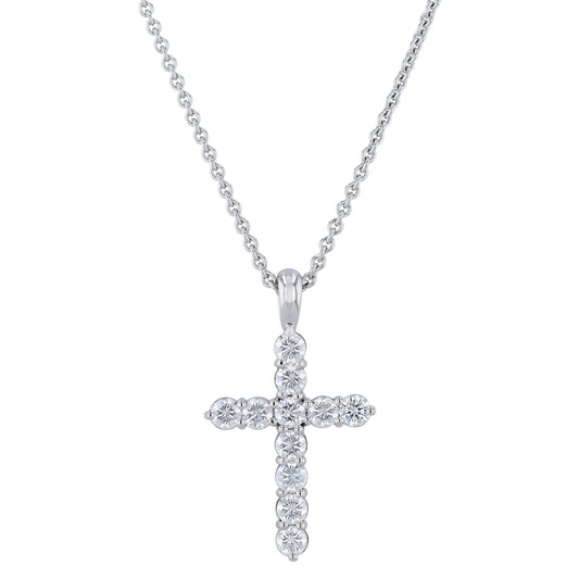 Diamond Cross Pendant White Gold Necklace Necklaces H&H Jewels
