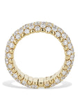 Diamond Pave 18K Yellow Gold Stretch Ring Rings Curated by H
