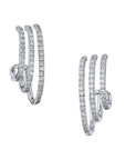 Pave Diamond White Gold Earrings Earrings Curated by H