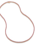 Pink Gold Pink Sapphire Tennis Necklace Necklaces H&H Jewels