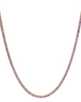 Pink Gold Pink Sapphire Tennis Necklace Necklaces H&H Jewels