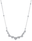 ‘Queen of 9 Hearts’ White Gold Diamond Necklace Necklaces Curated by H