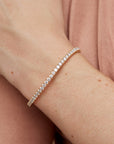 Rose Gold Diamond Stretch Tennis Bracelet Bracelets Curated by H