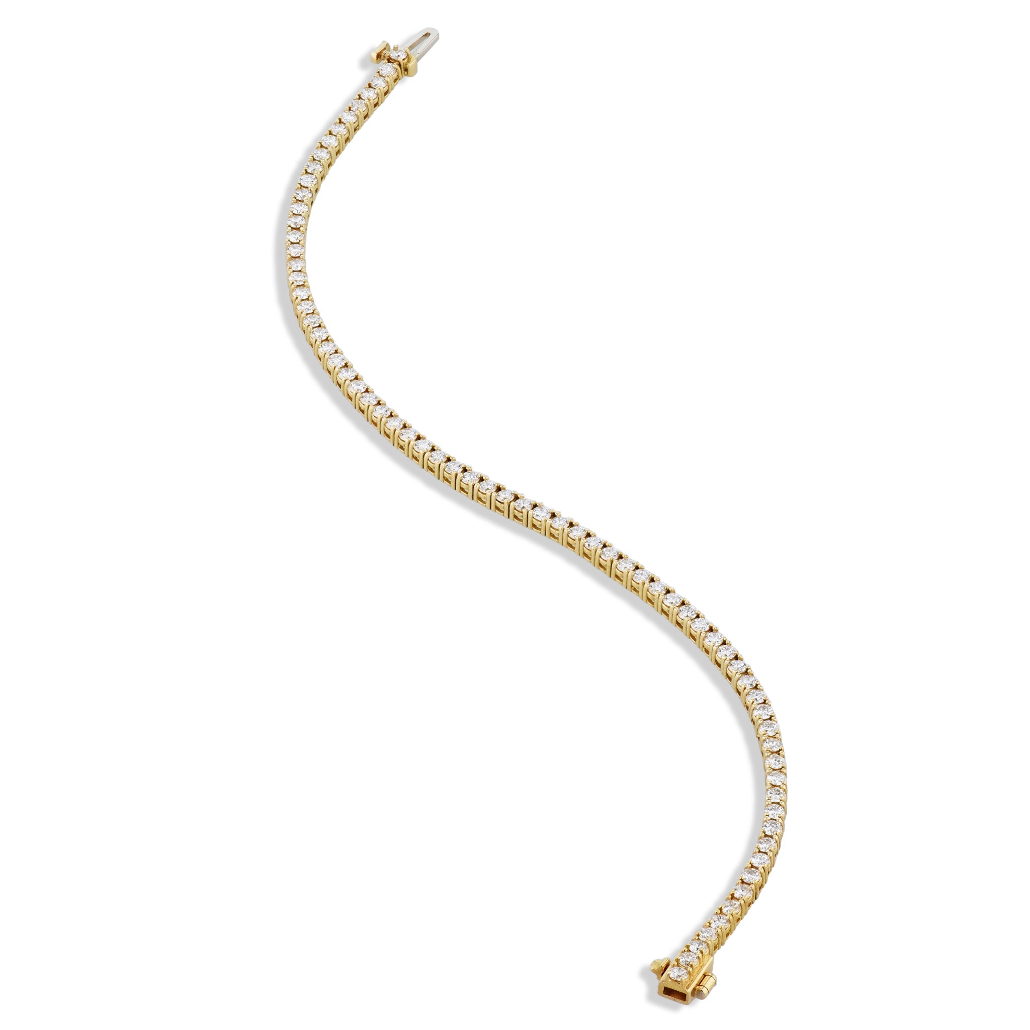 18kt Yellow Gold Diamond Tennis Bracelet Bracelets H&amp;H Jewels