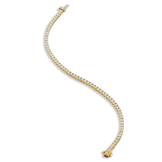 18kt Yellow Gold Diamond Tennis Bracelet Bracelets H&H Jewels