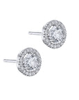 Diamond and Pave Stud Earrings Earrings H&H Jewels