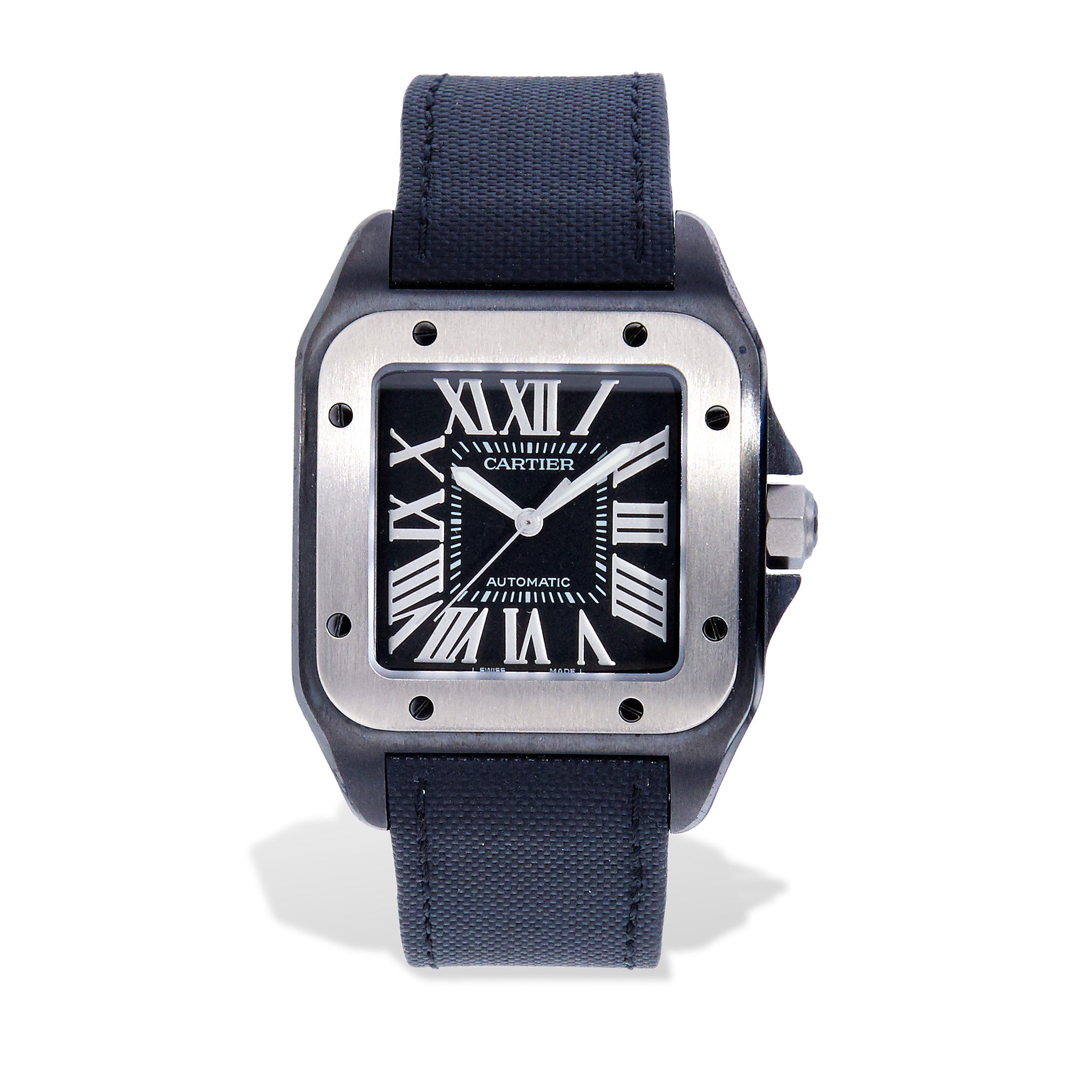 Cartier santos hotsell 100 titanium black