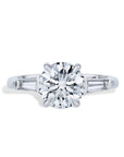 2.03 Carat Diamond Platinum Engagement Ring Rings H&H Jewels