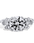 Transitional Cut Diamond Platinum Engagement Ring Rings H&H Jewels