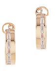 Rose Gold Diamond Inside-Out Hoop Earrings Earrings Curated by H