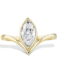 Marquise Diamond Yellow Gold Engagement Ring Rings H&H Jewels