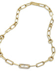 Yellow Gold Diamond Chain Link Necklace Necklaces Curated by H