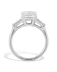3.25ct Emerald Cut Diamond Platinum Estate Ring Engagement Rings Estate & Vintage