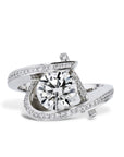 Diamond Platinum Pave Estate Ring Rings Estate & Vintage
