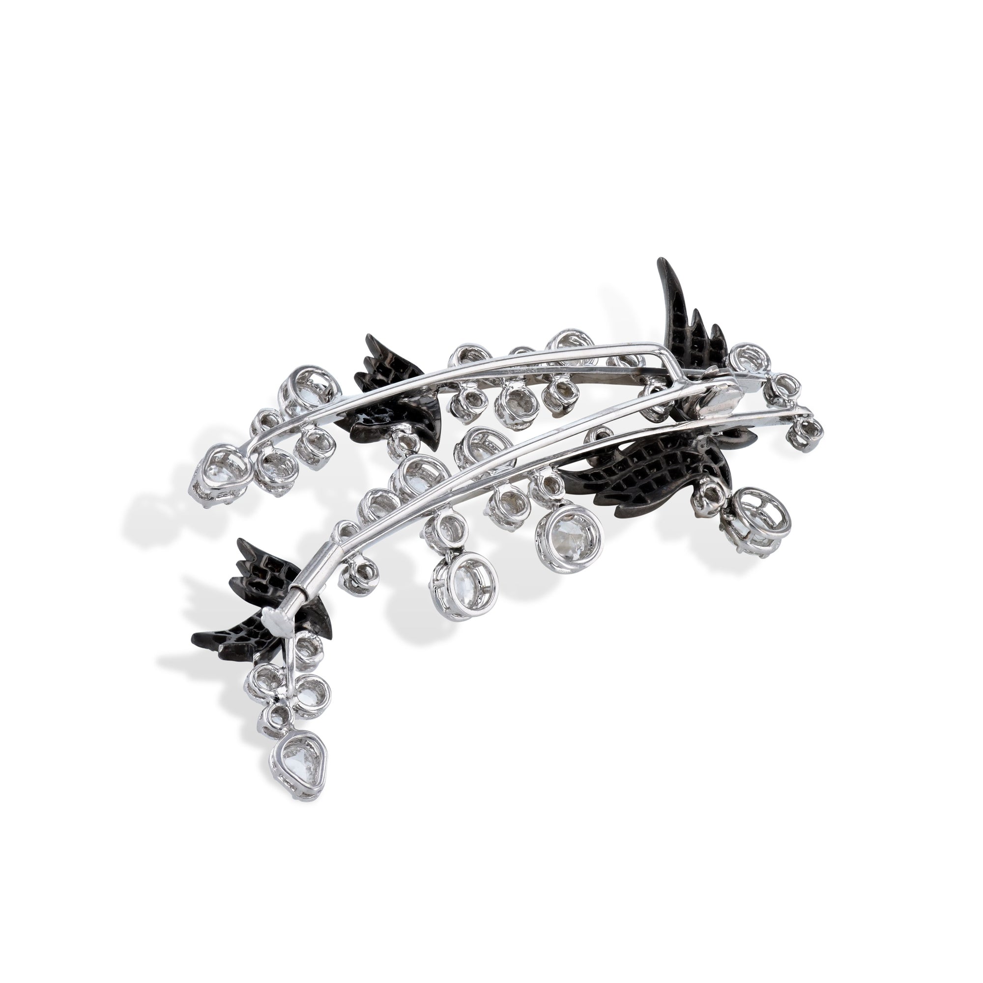 Gilan Black & White Diamond Estate Brooch Brooches Estate & Vintage