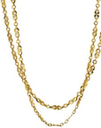 Yellow Gold 58in Station Estate Necklace Necklaces Estate & Vintage