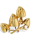 Ruby Diamond Yellow Gold Mushroom Estate Brooch Brooches Estate & Vintage