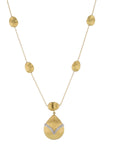 Diamond Yellow Gold 7 Station Estate Necklace Necklaces Estate & Vintage