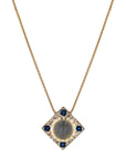 Moonstone Sapphire Diamond Estate Pendant Necklace Necklaces Estate & Vintage