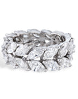 Marquise Diamond White Gold Eternity Band Estate Ring Rings Estate & Vintage