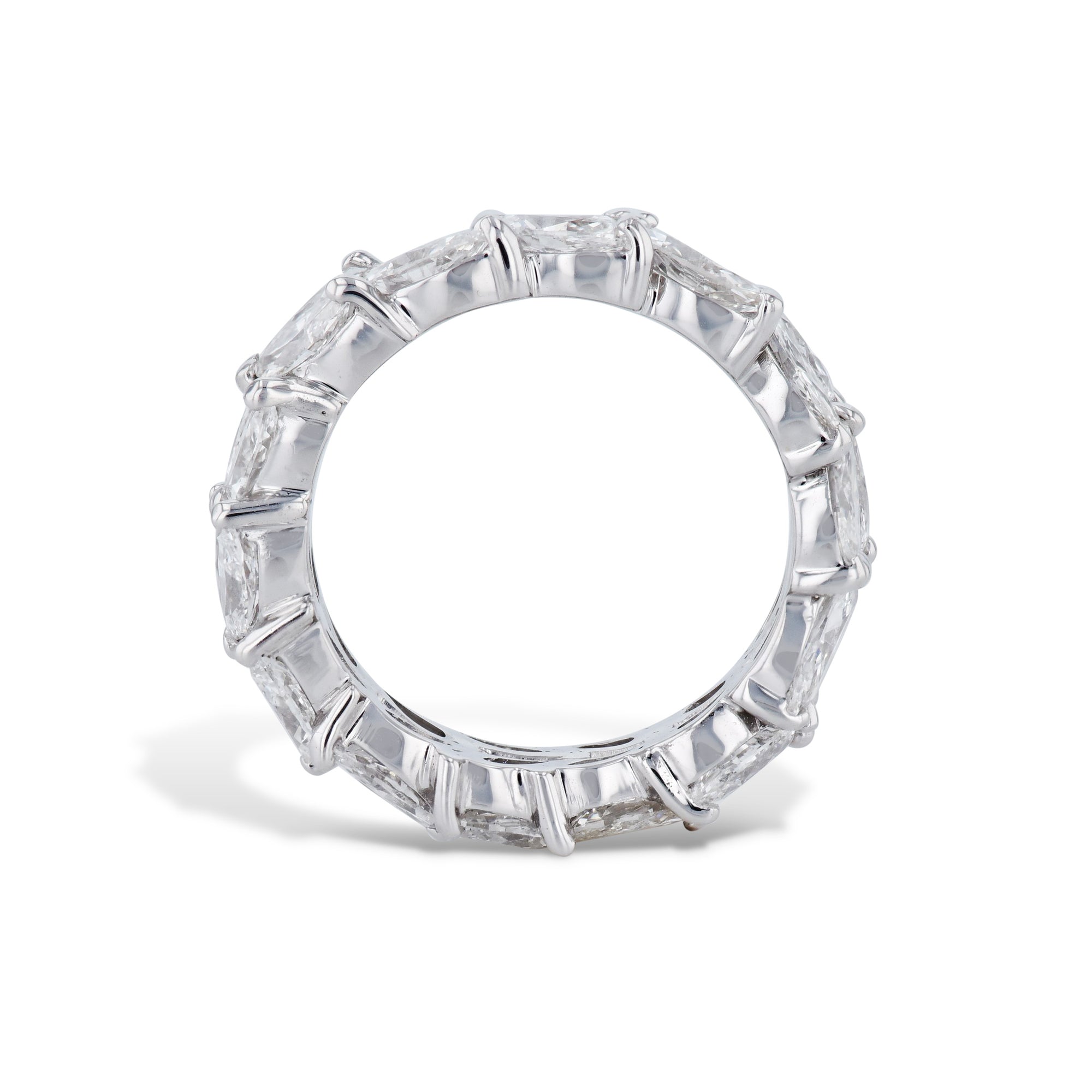 Marquise Diamond White Gold Eternity Band Estate Ring Rings Estate & Vintage