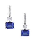 Tanzanite 18kt White Gold Diamond Drop Earrings Earrings Curated by H