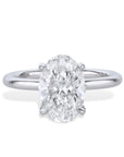 3.01ct Oval Shape Diamond Platinum Engagement Ring Rings H&H Jewels