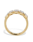 5 Emerald Cut Diamond Yellow Gold Ring Rings H&H Jewels