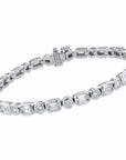 Diamond White Gold Bezel Set Tennis Bracelet Bracelets H&H Jewels