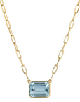 Aquamarine 18kt Yellow Gold Pendant Necklace Necklaces H&H Jewels