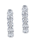 Round Brilliant Cut Diamond White Gold Hoops Earrings H&H Jewels