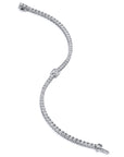 Center Emerald Cut Diamond White Gold Tennis Bracelet Bracelets H&H Jewels